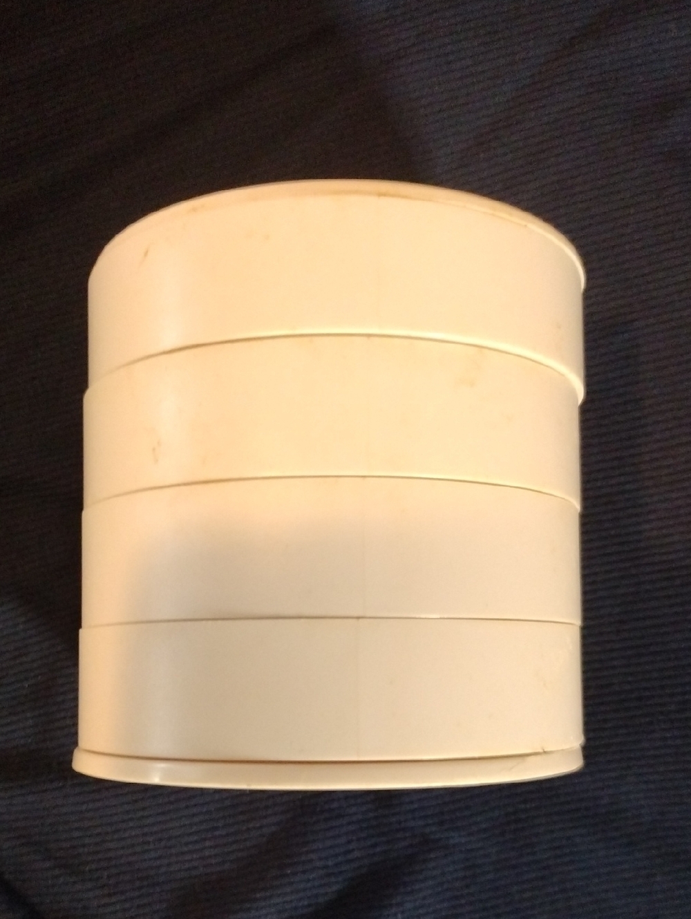 White Round Stackable Jewelry Organizer Box